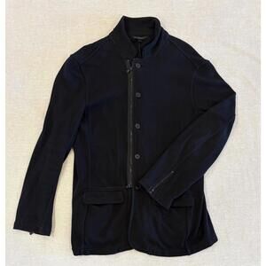 John Varvatos Star USA Long Mock Neck Trench Cardigan M#102515 - Charcoal - XL